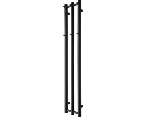 Designheizkörper KIRO 2 1400 x 265 mm schwarz Anschluss Beidseitig unten