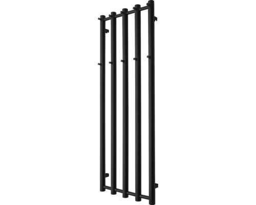Designheizkörper KIRO 5 1400 x 515 mm schwarz Anschluss Beidseitig unten