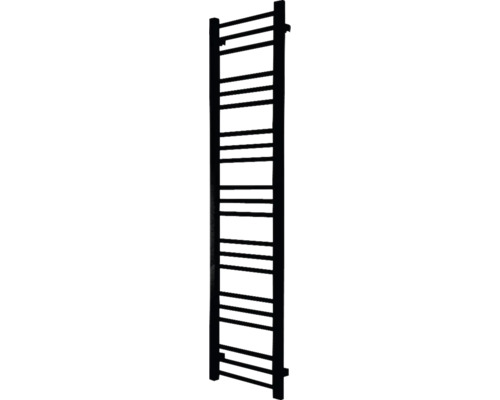 Radiateur design KOSMO 21 1400 x 360 mm noir raccord des deux côtés, en bas Sèche-serviettes mural avec plusieurs éléments chauffants