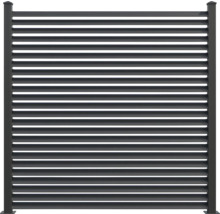 Clôture de protection visuelle avec lamelles horizontales pour jardin et terrasse
