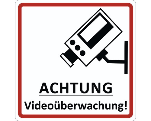 Panneau d'avertissement « vidéosurveillance » Ø 95 mm
