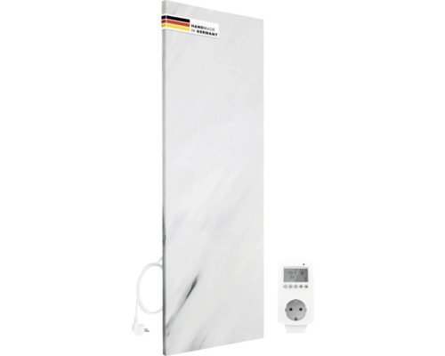 Chauffage infrarouge en pierre naturelle Marwona Bianco Smart 100x40 cm 800 watts avec thermostat WIFI Smart Home