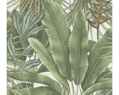 Papier peint intissé 39647-2 Stories of Life feuilles de la jungle vert Papier peint avec des feuilles tropicales