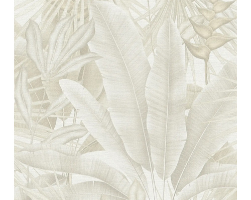 Papier peint intissé 39647-4 Stories of Life feuilles de la jungle beige