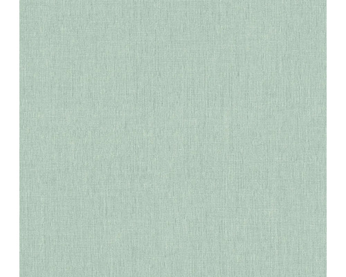 Papier peint intissé 39651-1 Stories of Life uni aspect textile turquoise Papier peint textile avec une fine structure de tissage