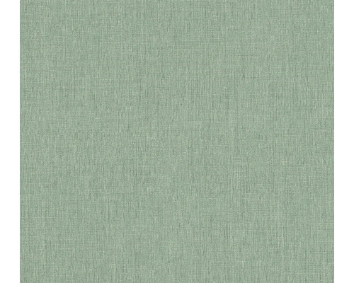 Papier peint intissé 39651-9 Stories of Life uni aspect textile vert turquoise Gros plan d''un tissu vert à texture de toile