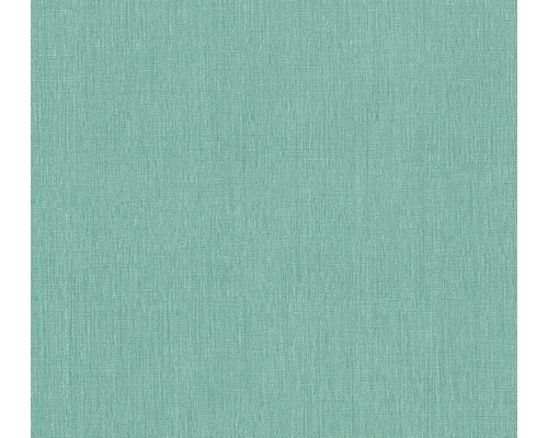 Papier peint intissé 39652-3 Stories of Life uni aspect textile bleu vert Arrière-plan textile avec texture de toile