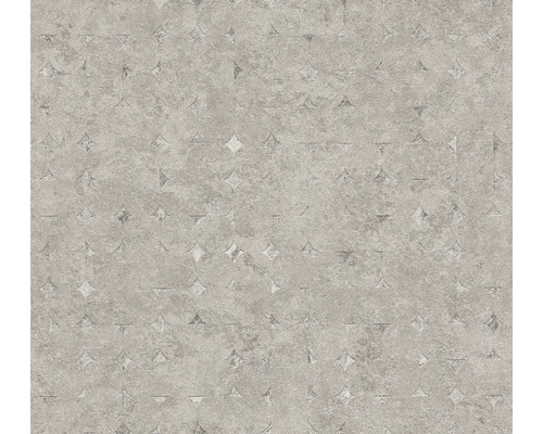 Vliestapete 39656-2 Stories of Life Uni beige braun Graue Tapete mit geometrischen Formen