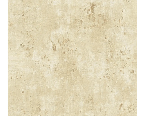 Papier peint intissé 39670-5 Stories of Life aspect béton métallique beige Papier peint avec structure d''enduit