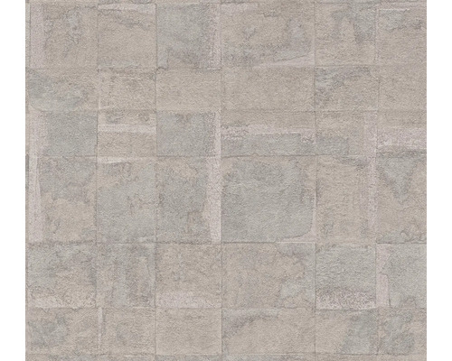 Papier peint intissé 39671-2 Stories of Life 3D aspect dalles beige argent Papier peint intissé 39671-2 Stories of Life 3D aspect dalles beige argent