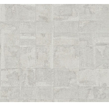 Papier peint intissé 39671-3 Stories of Life 3D aspect dalles gris argent