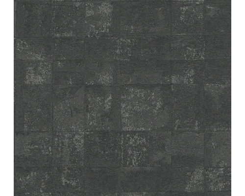 Papier peint intissé 39671-4 Stories of Life 3D aspect dalles noir argent Papier peint intissé 39671-4 Stories of Life 3D aspect dalles noir argent