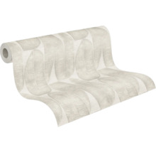 Vliestapete 39658-1 Stories of Life Blätter geometrisch beige grau