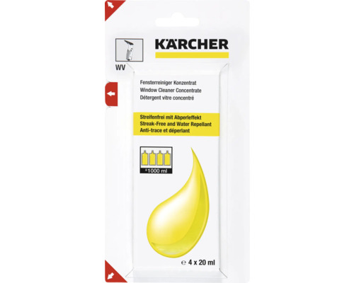 Kärcher Fensterreiniger Konzentrat für streifenfreie Reinigung mit Wasserabweisung