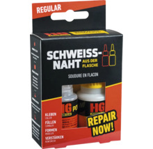 HG Power Glue Sekundenkleber Schweißnaht aus der Flasche 20 g Klebstoff und 40 g Granulat