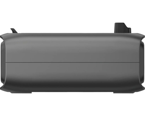 Draufsicht eines grauen Geräts