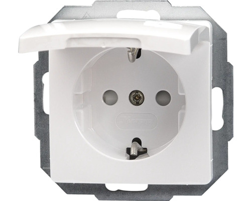 Steckdose mit Klappdeckel