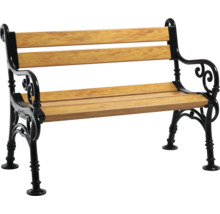 Parkbank aus Holz und Metall