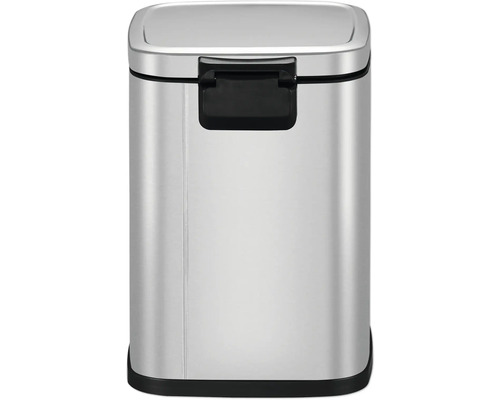 Poubelle à pédale en acier inoxydable avec couvercle en plastique