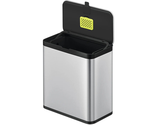 Offener Mülleimer aus Edelstahl