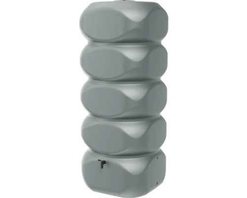 Récupérateur d'eau de pluie waterform Gubo avec robinet de cuve 1000 l gris Réservoir d''eau de pluie gris avec robinet de vidange