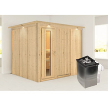 Holzsauna mit Saunaofen für den Innenbereich