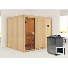 Sauna mit Saunaofen und Steuerung
