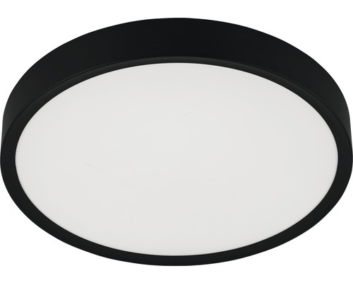 Plafonnier LED plastique-acier 36W 3900 lm 3000 K blanc chaud hxL 75x440 mm Musurita blanc/noir