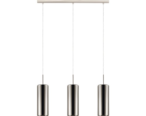 Suspension 3 ampoules hxLxl 110x71x10 cm nickel/mat/aspect doré