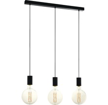Luminaire suspendu à trois lampes avec ampoules