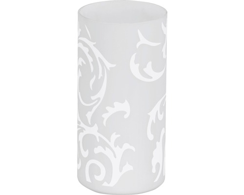 Photophore en verre avec motif floral