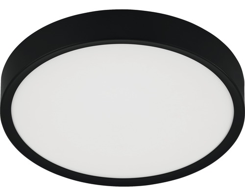 Plafonnier LED métal-plastique 18W 2000 lm 3000 K blanc chaud hxØ 60x340 mm Musurita noir/blanc
