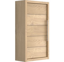 Armoire haute en bois avec porte et poignée en métal