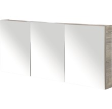 Spiegelschrank Sanox 160 x 13 x 65 cm tabacco 3-türig