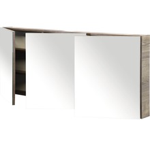 Spiegelschrank Sanox 160 x 13 x 65 cm tabacco 3-türig