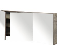 Spiegelschrank Sanox 160 x 13 x 65 cm tabacco 3-türig