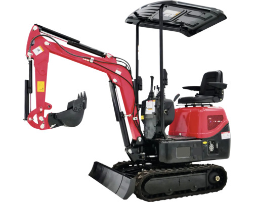 Mini-excavatrice avec godet et chenilles