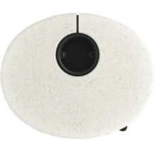 Runder Tisch mit integrierter Steckdose von oben