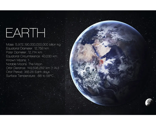 Decopanel The Earth 60x90 cm