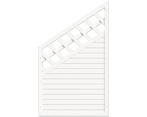 Élément de finition Lightline treillis pour plantes gauche 90 x 150 cm blanc Clôture en bois avec treillis