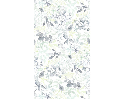 Papier peint panoramique intissé 39692-1 Aquarel Dreams feuilles naturel gris bleu 3 pces 159 x 280 cm