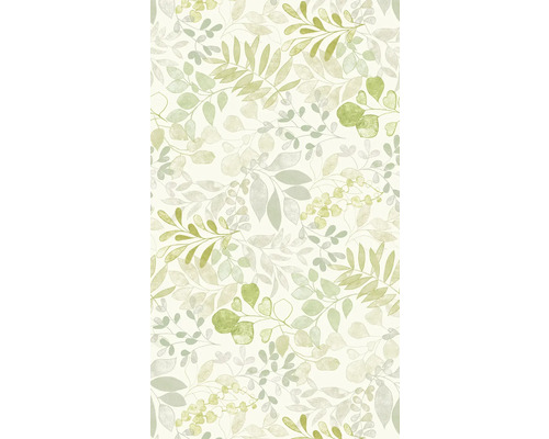 Papier peint panoramique intissé 39693-2 Aquarel Dreams feuilles naturel crème vert 3 pces 159 x 280 cm