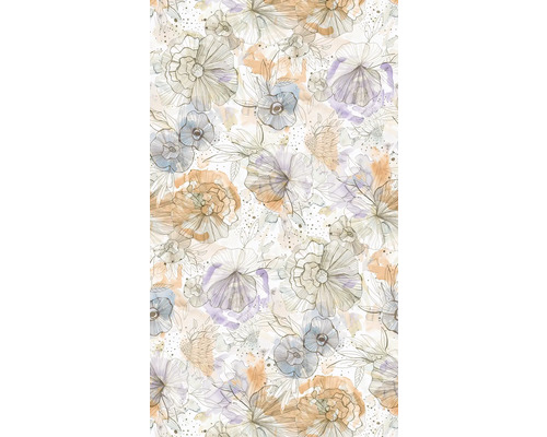 Fototapete Vlies 39694-2 Aquarel Dreams Blumen orange lila 3-tlg. 159 x 280 cm