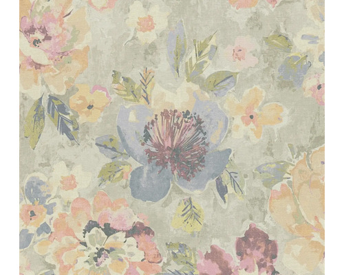 Papier peint intissé 39607-2 Aquarell Dreams feuilles naturel pastel