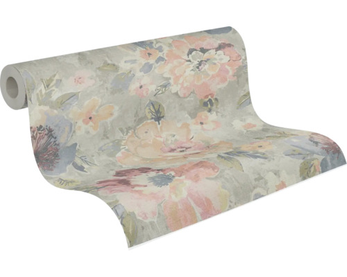 Tapetenrolle mit Blumenmuster