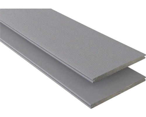 Lames de terrasse en plastique avec surface rainurée