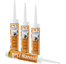 Vier Kartuschen PCI Nanosil elastischer Fugendichtstoff für innen und außen