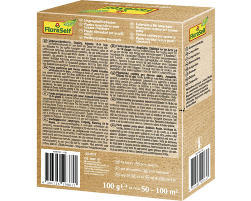 FloraSelf Nature Saatmischung für Singvögel mit Zutatenliste