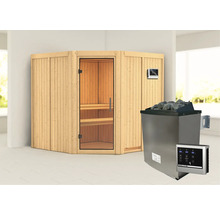 Sauna mit Saunaofen und Steuerung