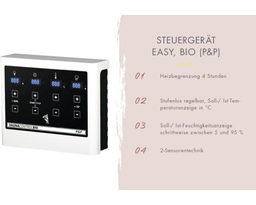 Saunasteuergerät mit digitaler Anzeige